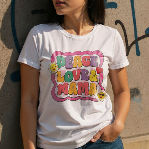 Retro Groovy Mama Zitat-Typografie Muttertag T-Shirt