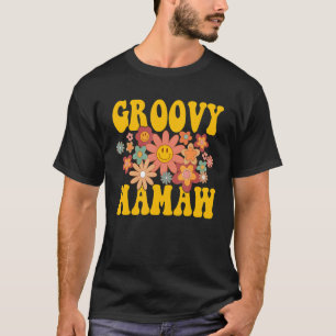 Retro Groovy Mamaw Matching Family 1. Geburtstag P T-Shirt