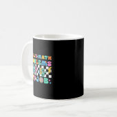 Retro Groovy Math Teacher Funny Back To School Gif Kaffeetasse (Vorderseite Links)