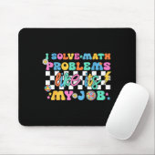 Retro Groovy Math Teacher Funny Back To School Gif Mousepad (Mit Mouse)
