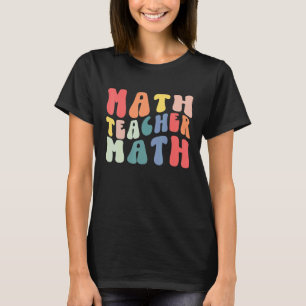 Retro Groovy Mathelehrer Schüler Erste 100 Tage O T-Shirt