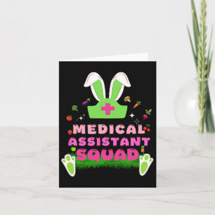 Retro Groovy Medical Istant Squad Bunny Ear Blume Karte