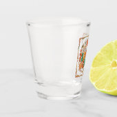 Retro Groovy "Meine Lehrer-Ära Beginnt" Design Schnapsglas (Links)