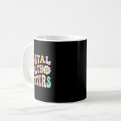 Retro Groovy Mental Health Awareness - Mental Heal Kaffeetasse (Vorderseite Links)