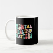 Retro Groovy Mental Health Awareness - Mental Heal Kaffeetasse (Links)