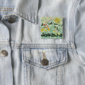 Retro Groovy Mermor Wirbel Abstraktes Muster Button (Beispiel)