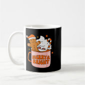 Retro Groovy Merry And Bright Gingerbread Christma Kaffeetasse (Links)