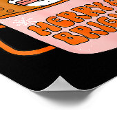 Retro Groovy Merry And Bright Gingerbread Christma Poster (Ecke)