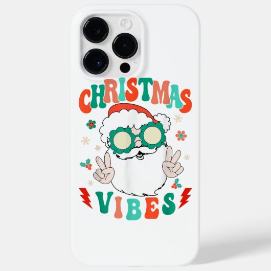 Retro Groovy Merry Christmas Vibes Funny Santa Cla Case-Mate iPhone Hülle (Rückseite)