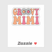 Retro Groovy Mimi Matching Family Aufkleber (Blatt)