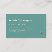 Retro Groovy modern Visitenkarte (Rückseite)