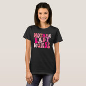 Retro Groovy Mother Baby Nurse Squad Happy Valenti T-Shirt (Vorne ganz)