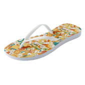 Retro Groovy Mushroom Blume Muster Badesandalen (Schrägansicht)