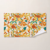 Retro Groovy Mushroom Blume Muster Badhandtuch Set (Handtuch)