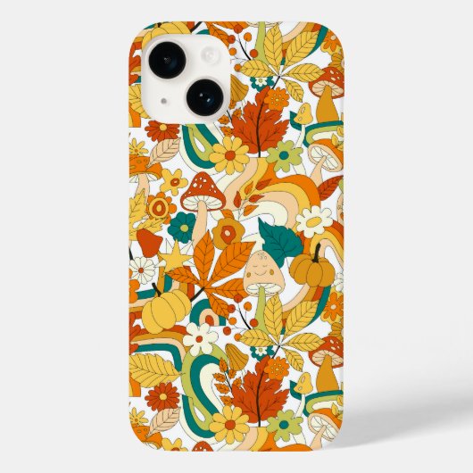 Retro Groovy Mushroom Blume Muster Case-Mate iPhone Hülle (Rückseite)