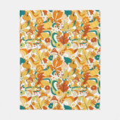 Retro Groovy Mushroom Blume Muster Fleecedecke (Vorderseite)