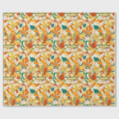 Retro Groovy Mushroom Blume Muster Geschenkpapier (Flach)