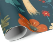 Retro Groovy Mushroom Blume Muster Geschenkpapier (Rolleneckpunkt)