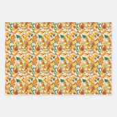 Retro Groovy Mushroom Blume Muster Geschenkpapier Set (Vorderseite)