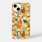 Retro Groovy Mushroom Blume Muster iPhone Hülle (Rückseite)
