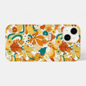 Retro Groovy Mushroom Blume Muster iPhone Hülle (Rückseite (Horizontal))