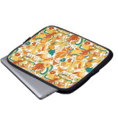 Retro Groovy Mushroom Blume Muster Laptopschutzhülle (Vorne Knopf)