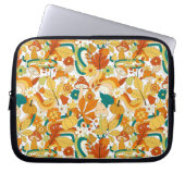 Retro Groovy Mushroom Blume Muster Laptopschutzhülle (Vorderseite)