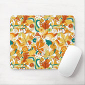 Retro Groovy Mushroom Blume Muster Mousepad (Mit Mouse)