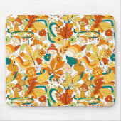 Retro Groovy Mushroom Blume Muster Mousepad (Vorne)