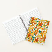 Retro Groovy Mushroom Blume Muster Notizblock (Innenseite)