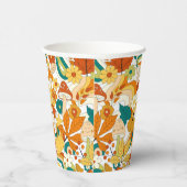 Retro Groovy Mushroom Blume Muster Pappbecher (Rechts)
