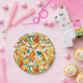 Retro Groovy Mushroom Blume Muster Pappteller (Party)