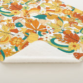 Retro Groovy Mushroom Blume Muster Sherpadecke (3/4)