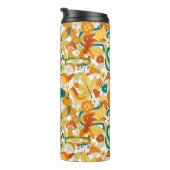 Retro Groovy Mushroom Blume Muster Thermosbecher (Nach rechts gedreht)