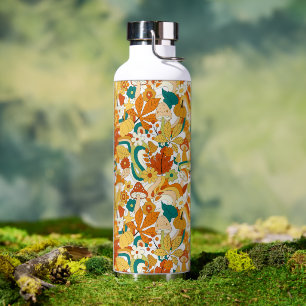 Retro Groovy Mushroom Blume Muster Trinkflasche