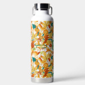 Retro Groovy Mushroom Blume Muster Trinkflasche (Vorderseite)