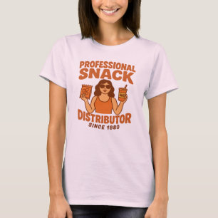 Retro Groovy Mutter Professioneller Snack-Verteile T-Shirt