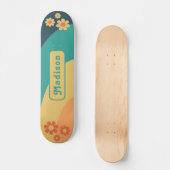 Retro Groovy Name Skateboard (Vorderseite)