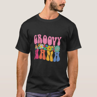 Retro Groovy Nana Daisy Blume Geschenke für Mutter T-Shirt