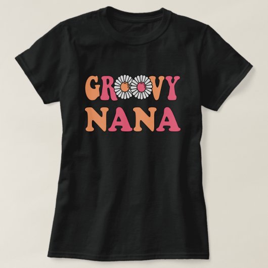 Retro Groovy Nana Matching Family T-Shirt (Design vorne)