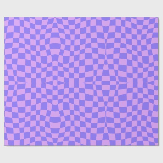 Retro-Groovy Neon lila, gewellt Geschenkpapier (Flach)