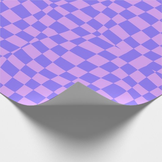 Retro-Groovy Neon lila, gewellt Geschenkpapier (Ecke)