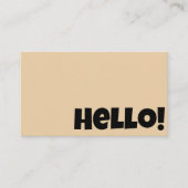 Retro Groovy Neutral Cream Gold QR Code Visitenkarte (Vorderseite)