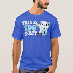 Retro Groovy Niedlich Ghost Spooky Halloween Dies  T-Shirt