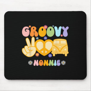 Retro Groovy Nonnie Grandma Familie Matching Mutte Mousepad