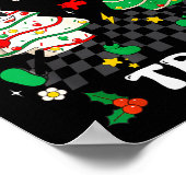 Retro Groovy Oh Christmas Tree Cake Pajamas Xmas K Poster (Ecke)