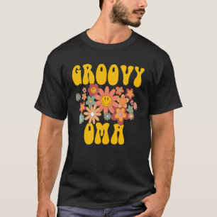Retro Groovy Oma Matching Family 1. Geburtstag Tei T-Shirt