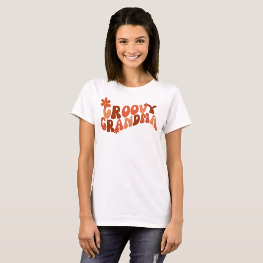 Retro Groovy Oma Shirt, Groovy Großmutter T-Shirt (Vorne ganz)