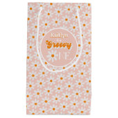 Retro Groovy One Girls 1. Geburtstag Kleine Geschenktüte (Vorderseite)