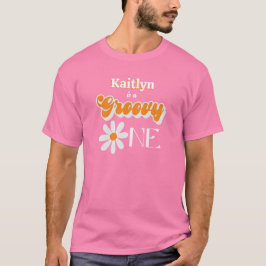 Retro Groovy One Girls 1. Geburtstag T-Shirt